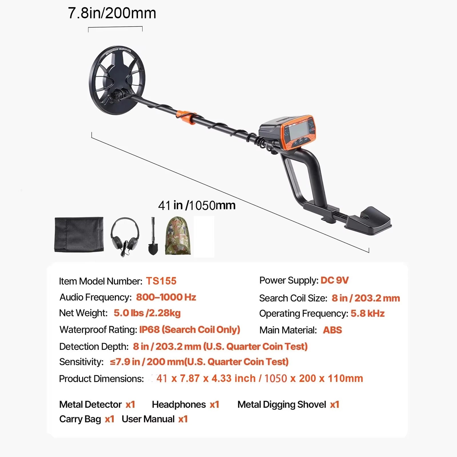 Sihao Tools Cercametalli 8" Waterproof Display 31-41" 