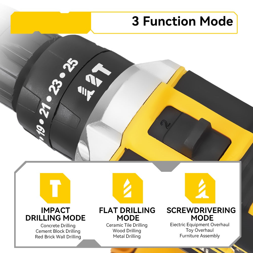 ONEVAN Trapano Percussione 45N·m 18V con 45 Accessori