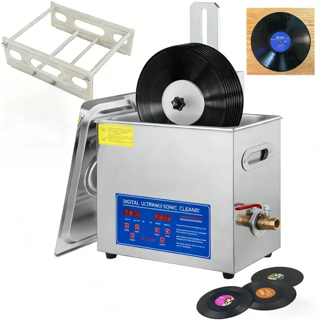 Sihao Ultrasonic Cleaners 6L 180W pulitore vinili 40kHz con rack