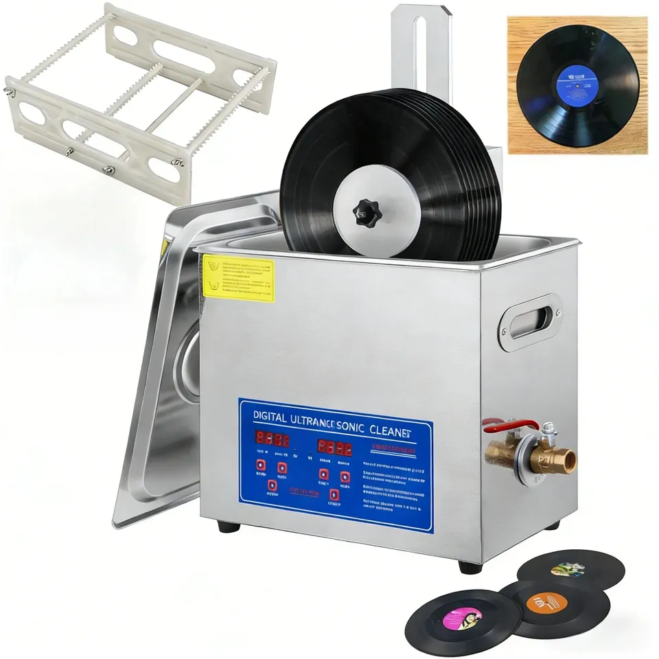Sihao Ultrasonic Cleaners 6L 180W pulitore vinili 40kHz con rack