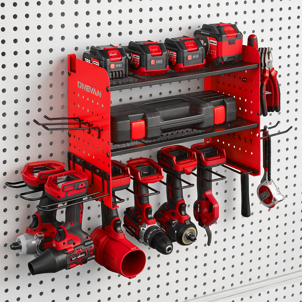ONEVAN Storage Tools pannello portautensili 4 slot 12 pezzi