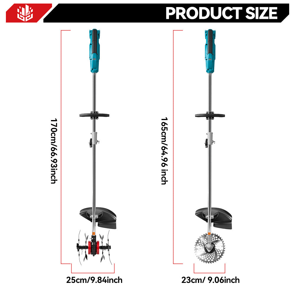 ONEVAN Garden Tools Motozappa 2in1 23cm per Makita 18V