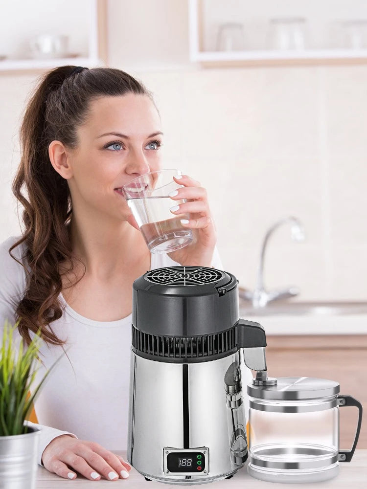 Sihao Home Appliance Distillatore Acqua 4L 750W Inox