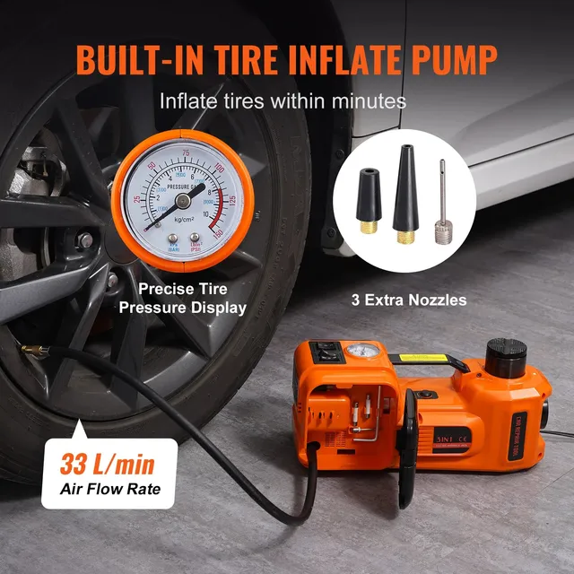 Sihao Kit Cric Auto Elettrico 5T con Chiave e Pompa
