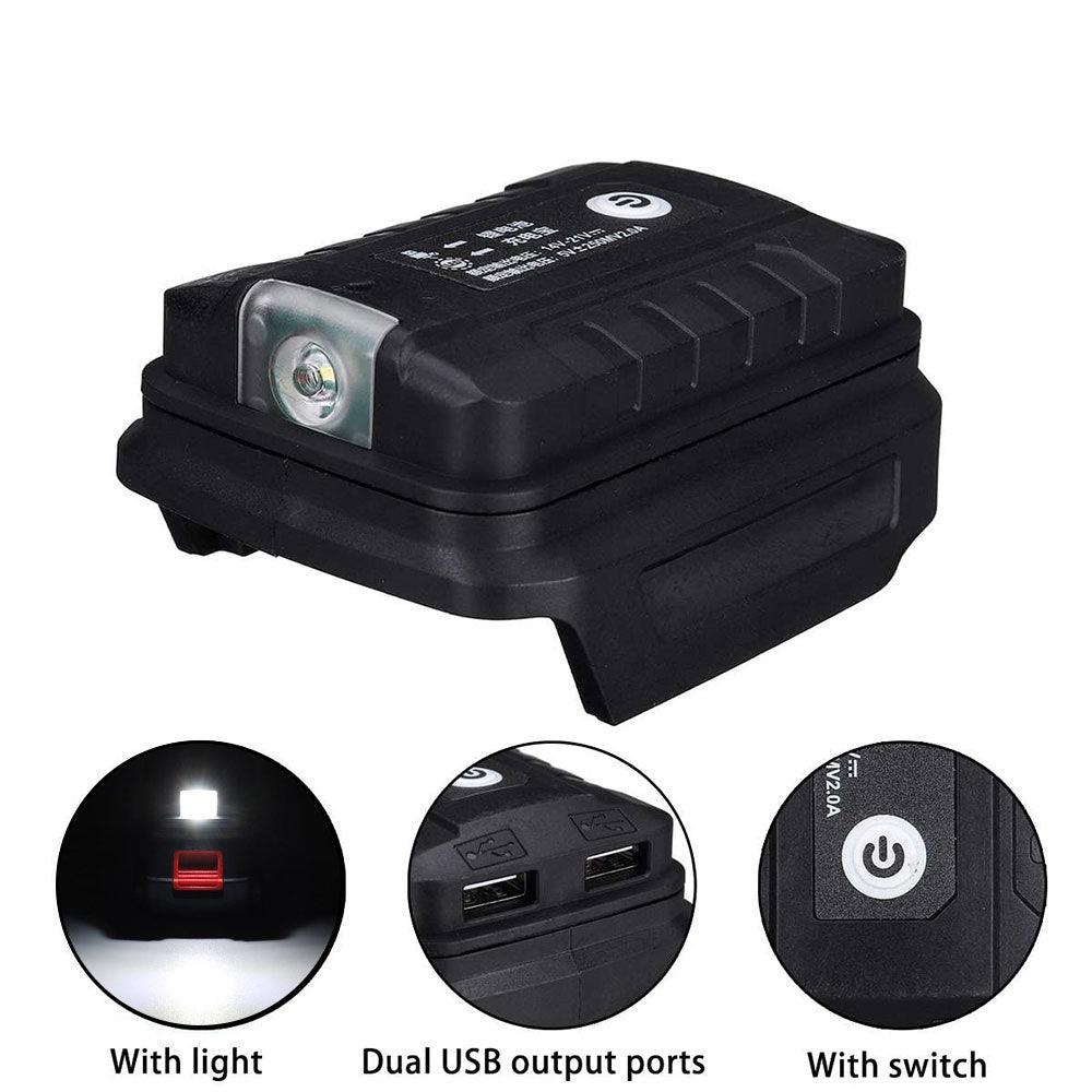 ONEVAN Tool Accessories Adattatore Batteria-USB Doppia USB nero