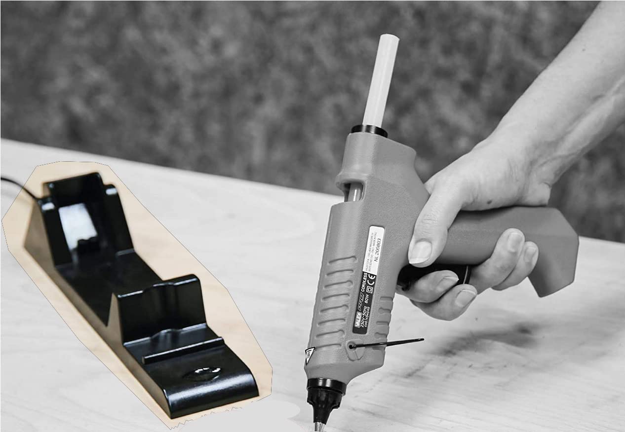 Valex Pistola Termocollante 80W senza Filo con Base 12mm