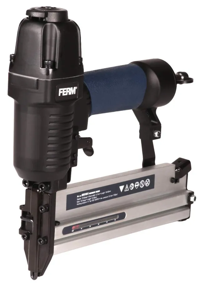 FERM ATM1051 graffatrice pneumatica chiodi+graffe soft grip