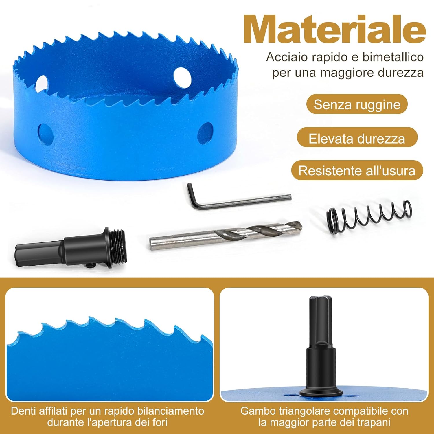 HYCHIKA Sega a Tazza Bimetallica 100mm per Metallo Legno