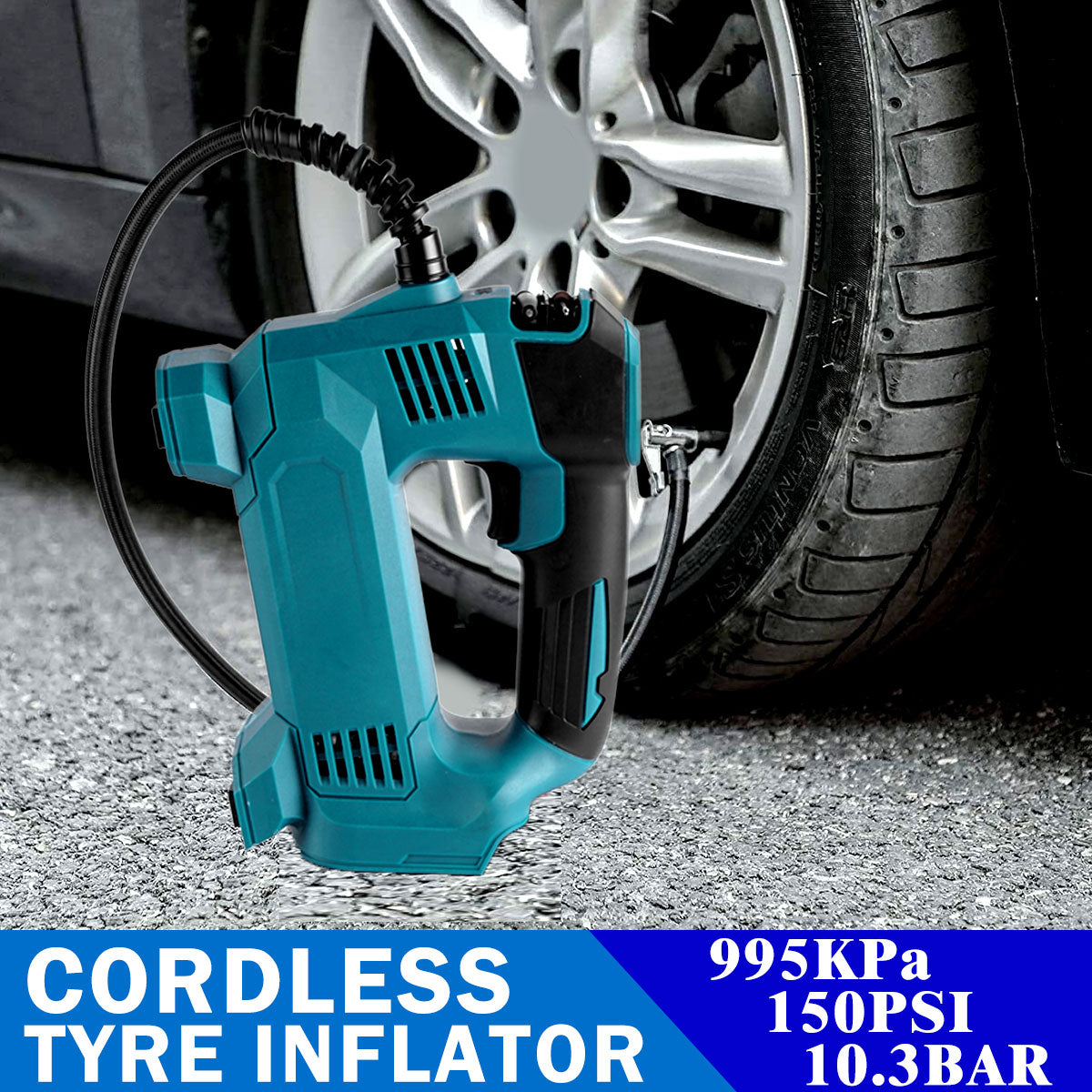 ONEVAN Automotive Tools Gonfiatore Auto 18V 10.3Bar SoloCorpo