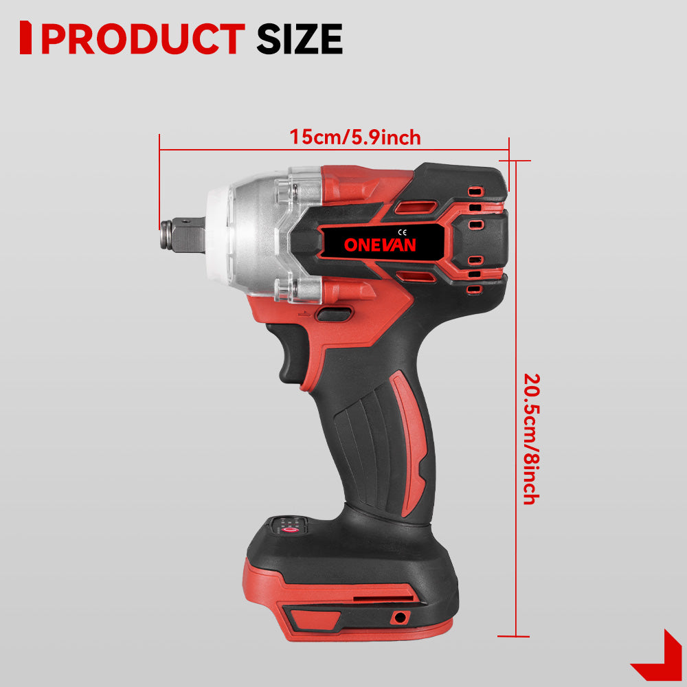 ONEVAN Automotive Tools chiave impulsi 1/2" 520N·m rossa EU