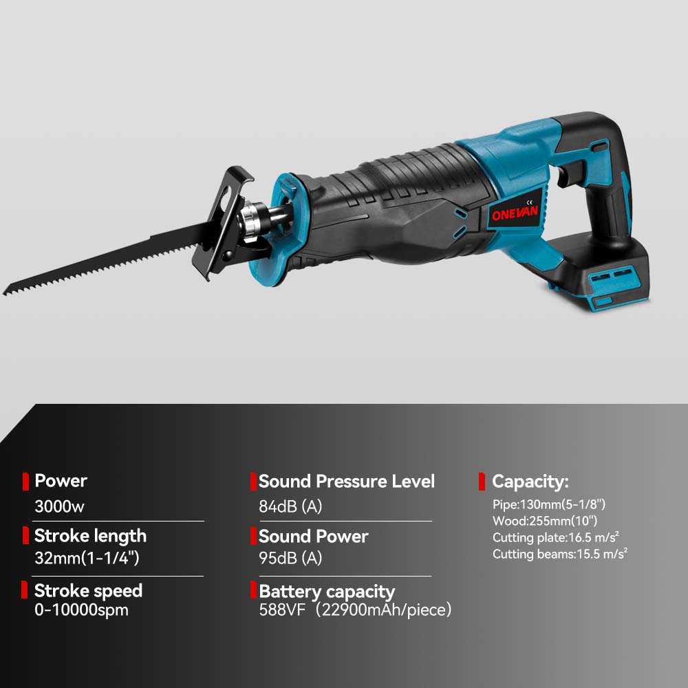 ONEVAN Cordless Tool Set kit 3pz sega trapano vernice 3.0Ah