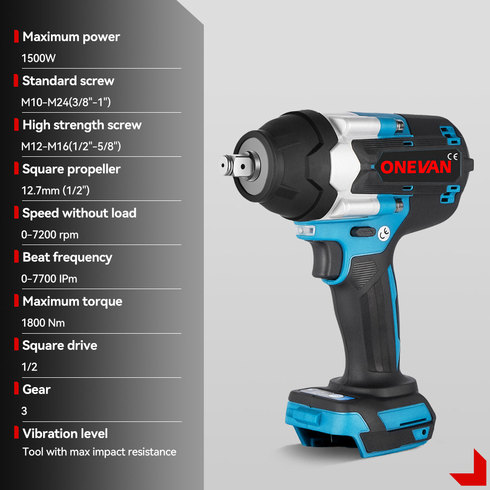 ONEVAN Cordless Tool Set avvitatore 1/2"+1/4" 3Ah EU