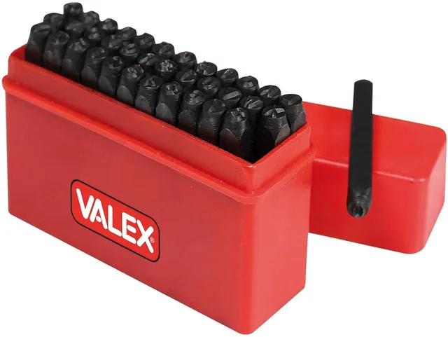 Valex 1980350 Set Punzoni Lettere Cifre 36 Pezzi 4 mm