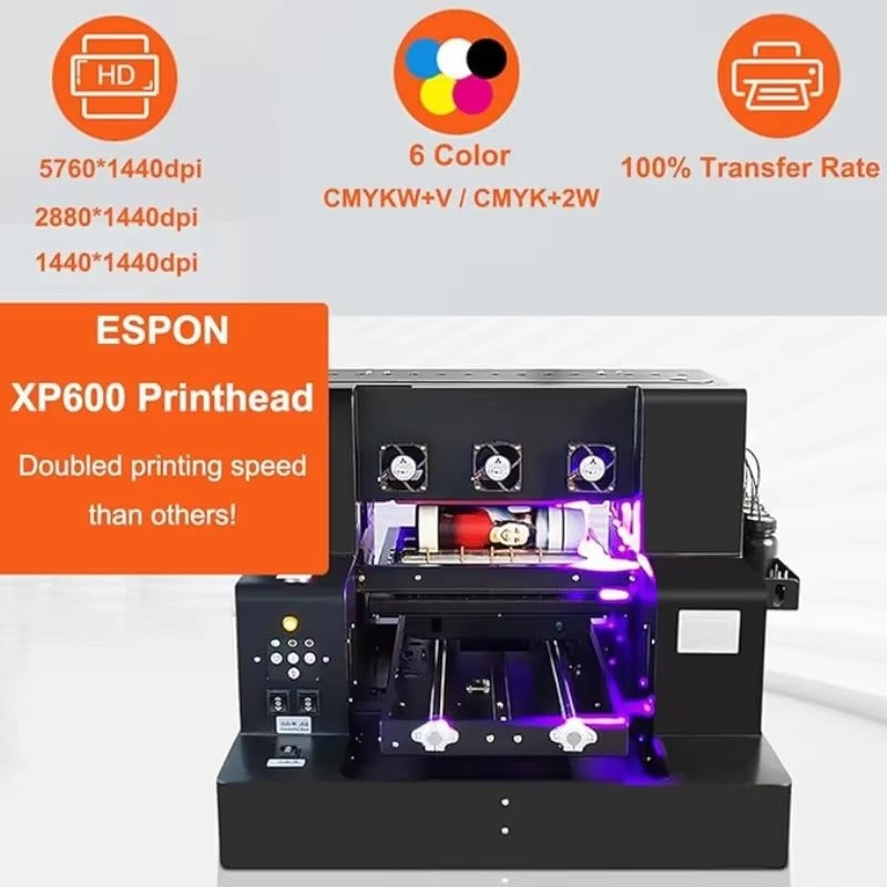 Sihao A4 XP600 stampante UV DTF rotativa