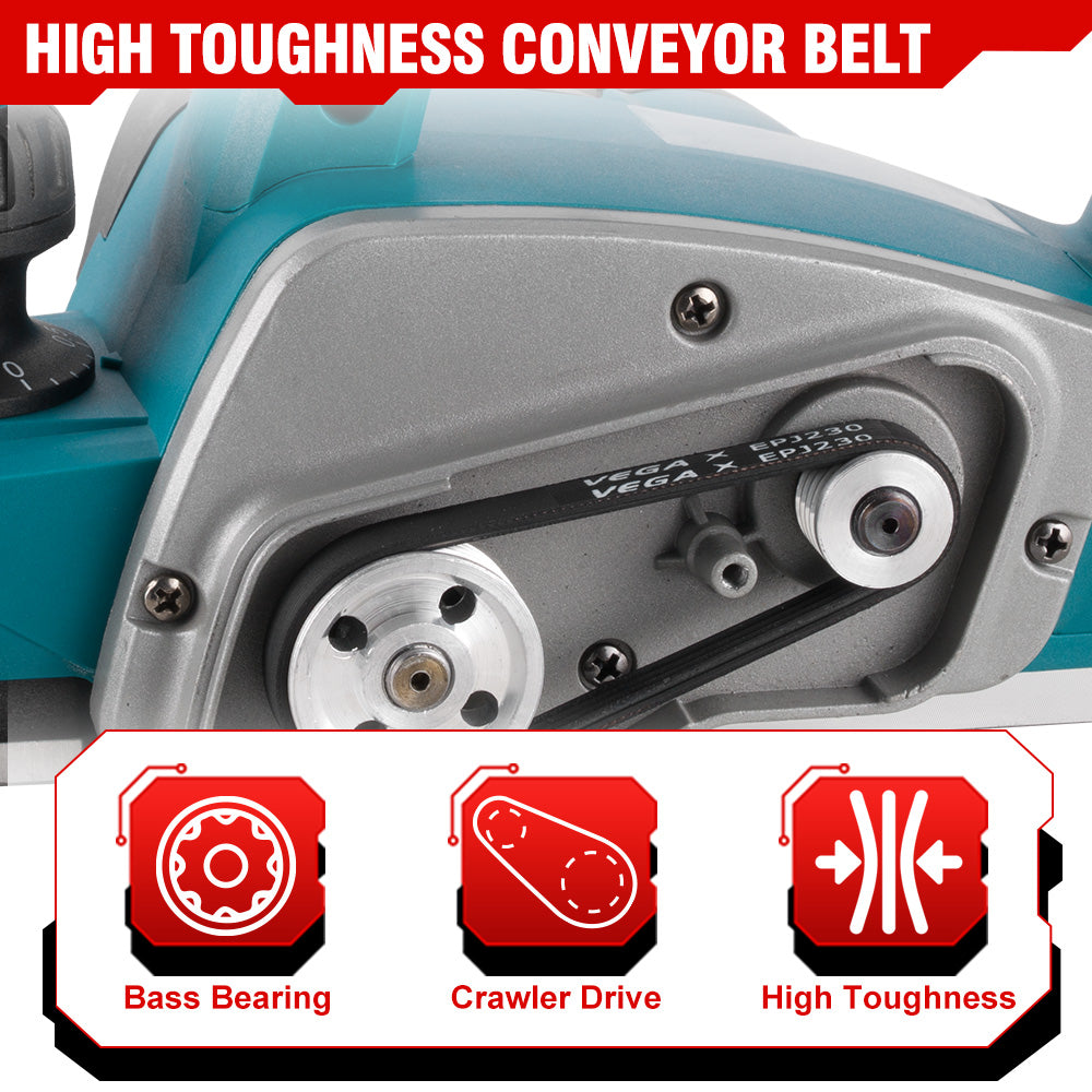 ONEVAN Woodworking Tools pialla elettrica 82mm 2 batterie EU
