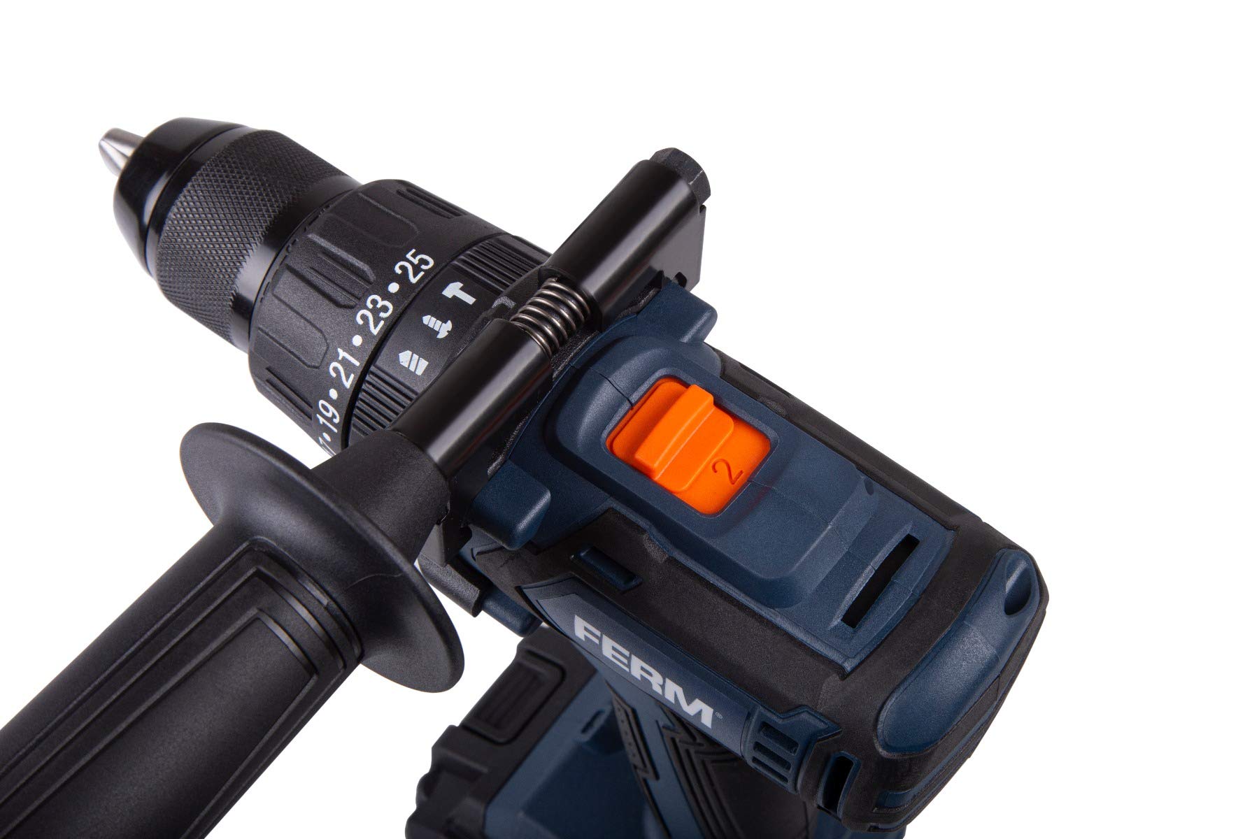 FERM Trapano a percussione 20V brushless 46Nm 2 batterie