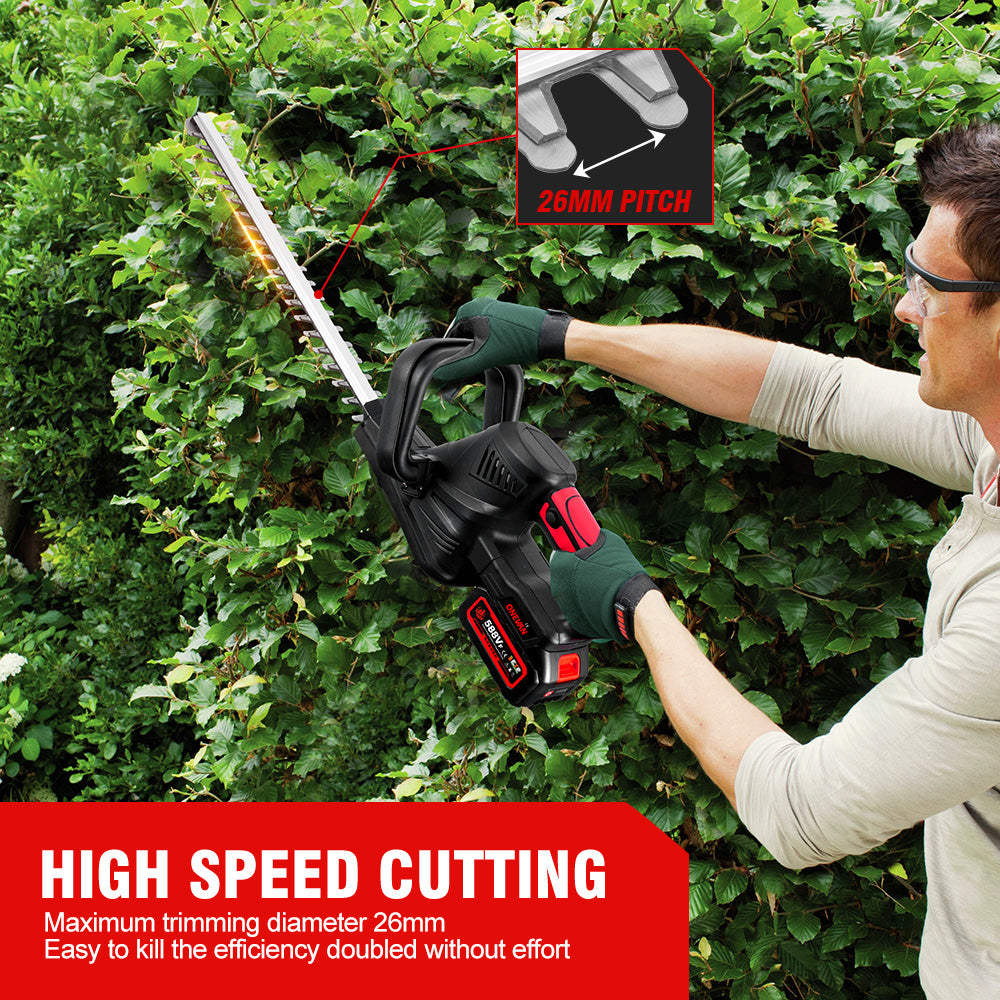 ONEVAN Garden Tools tagliasiepi 510mm brushless 2 batterie EU