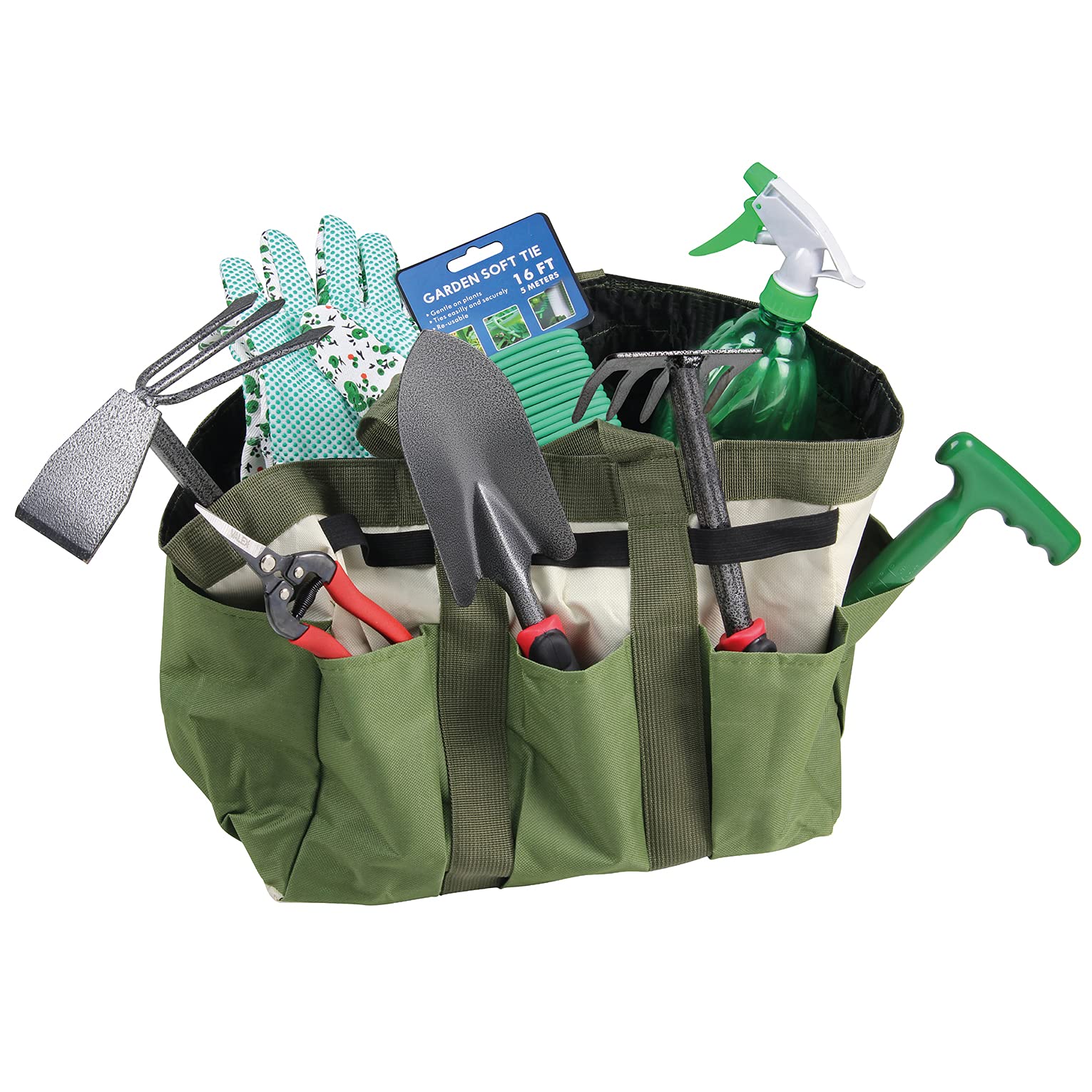 Valex Set Giardinaggio Borsa 8 Utensili Paletta Rastrello