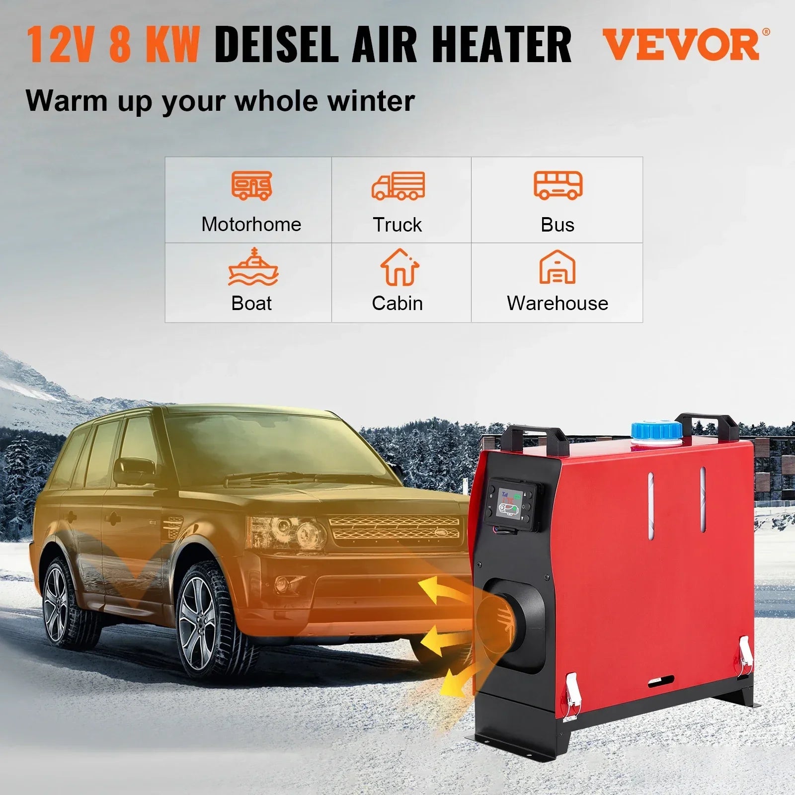 Sihao riscaldatore diesel 12V 8KW aria camper e auto