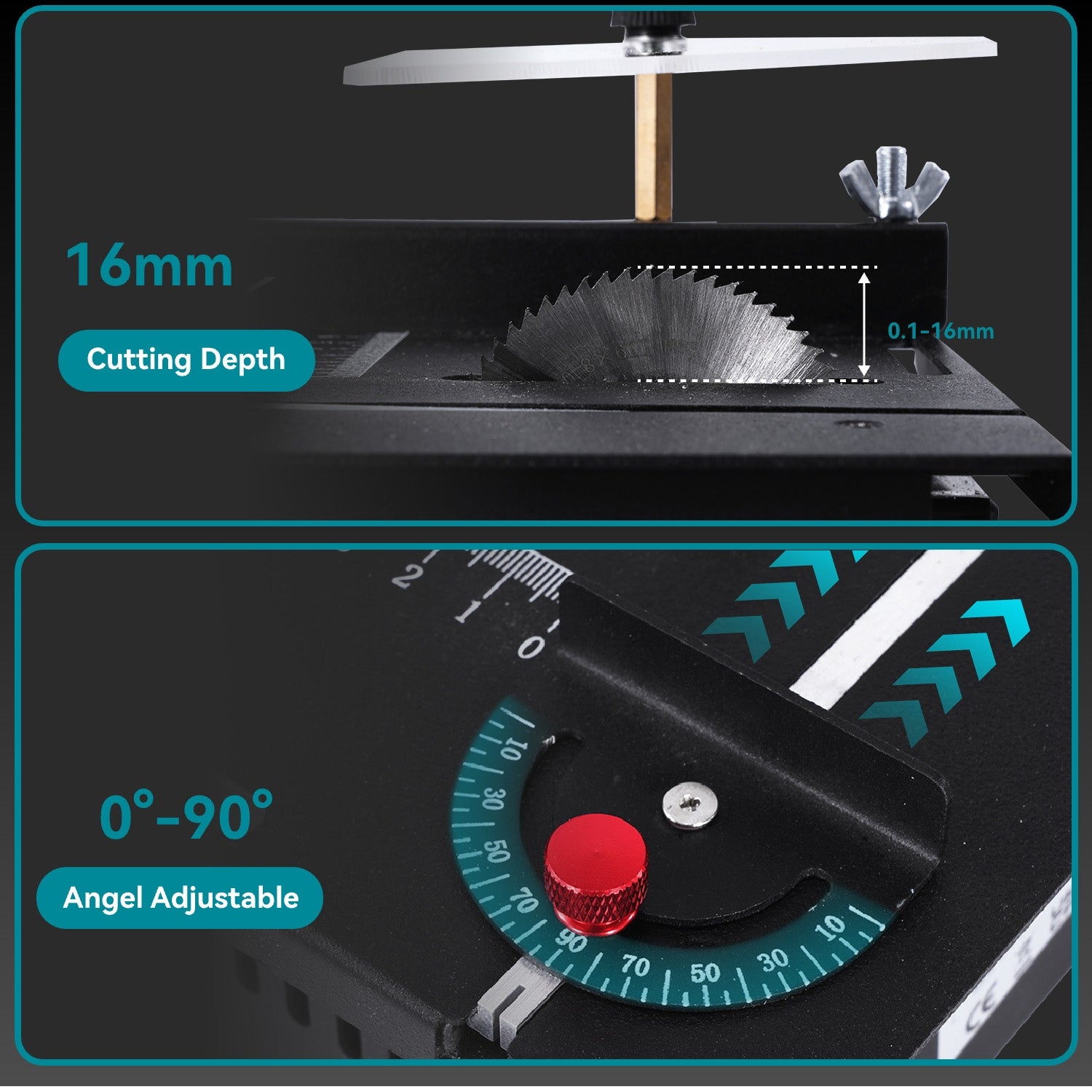 ONEVAN Woodworking Tools Mini Sega Banco 220V 63mm 96W