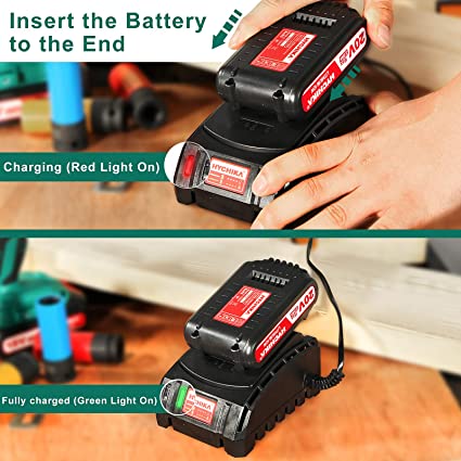 HYCHIKA Batteries Batteria Litio 18V 20V 2000mAh 2Ah