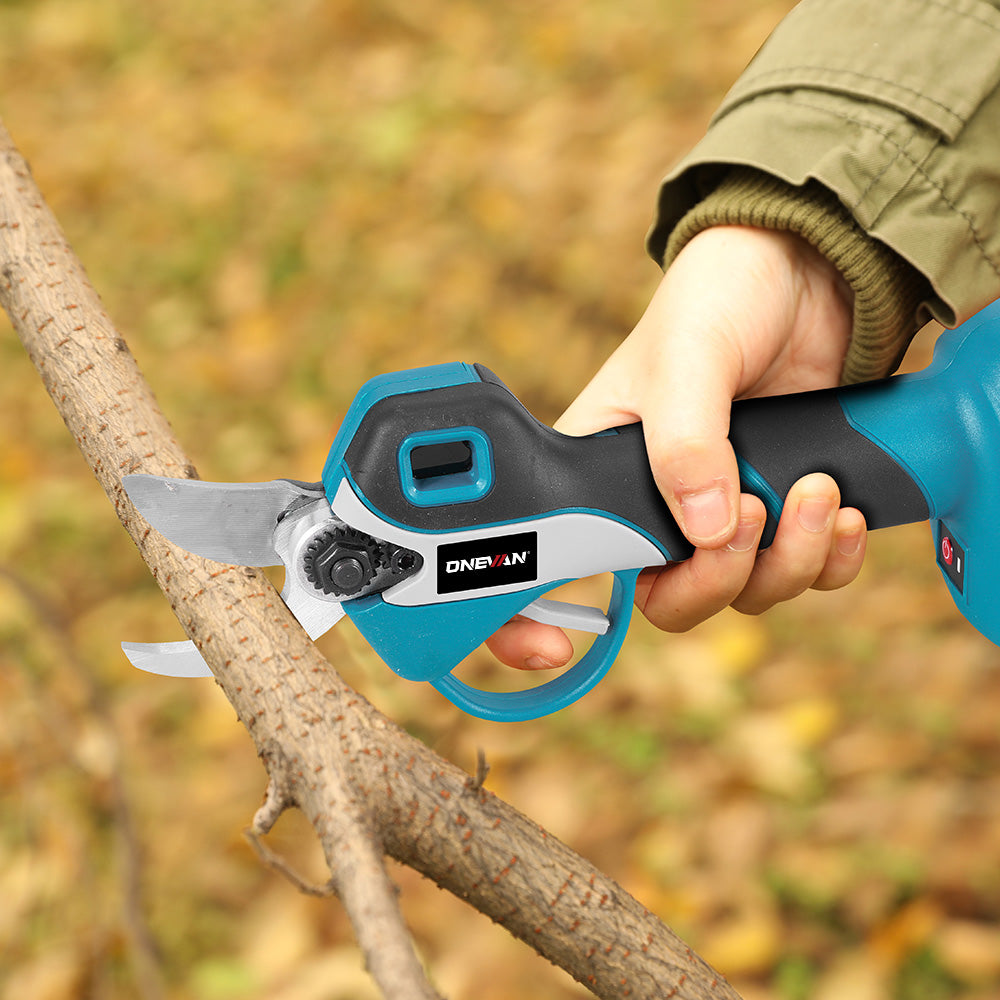 ONEVAN Garden Tools Forbici Potatura 30mm 2 Batterie EU