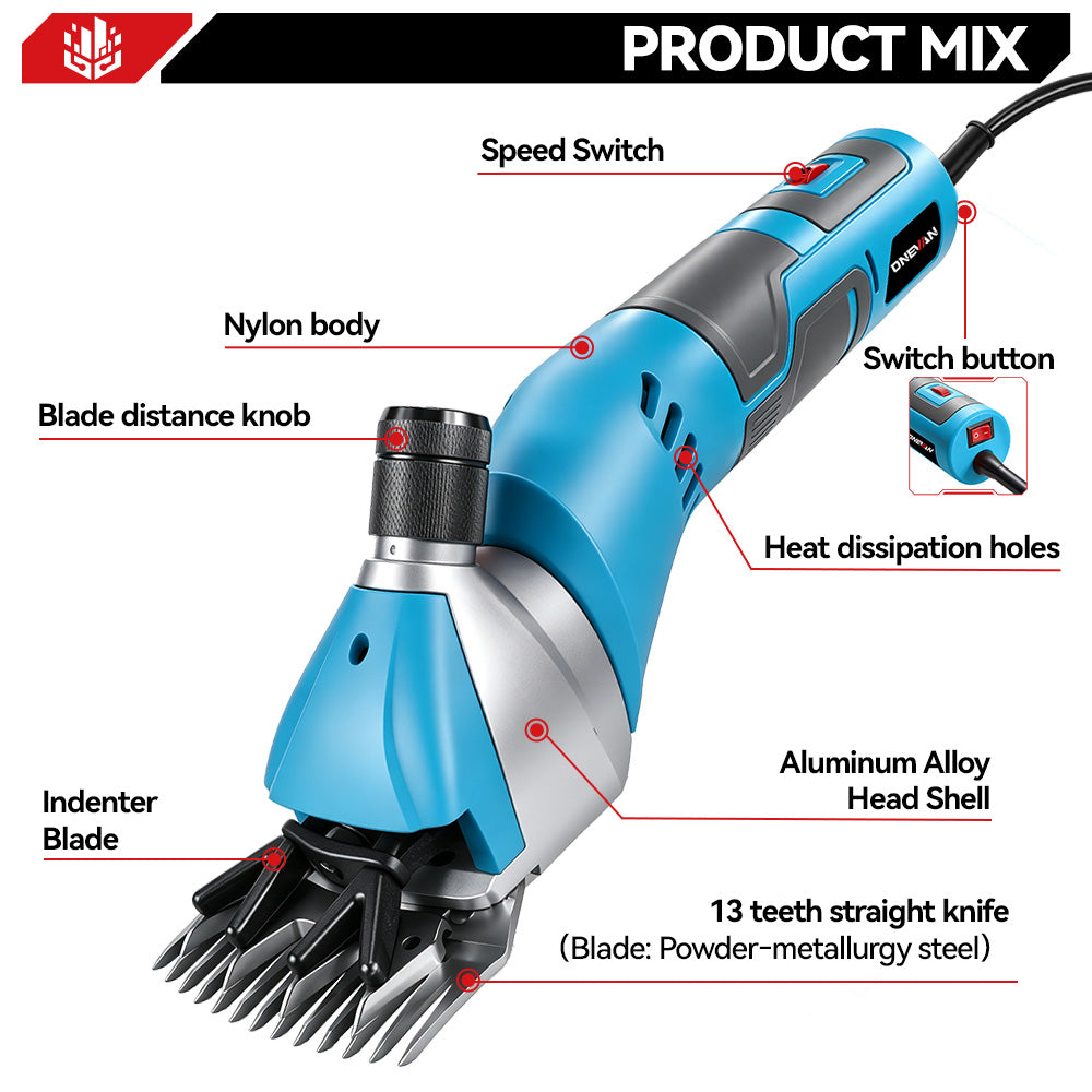 ONEVAN Home Appliances Tosatrice Pecore 13 Denti UK