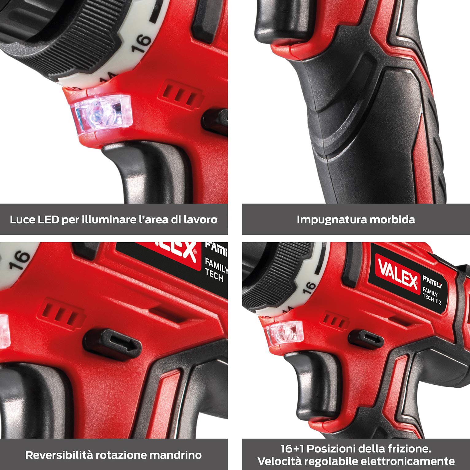 VALEX Family-Tech 112 trapano avvitatore 12V mandrino 10mm