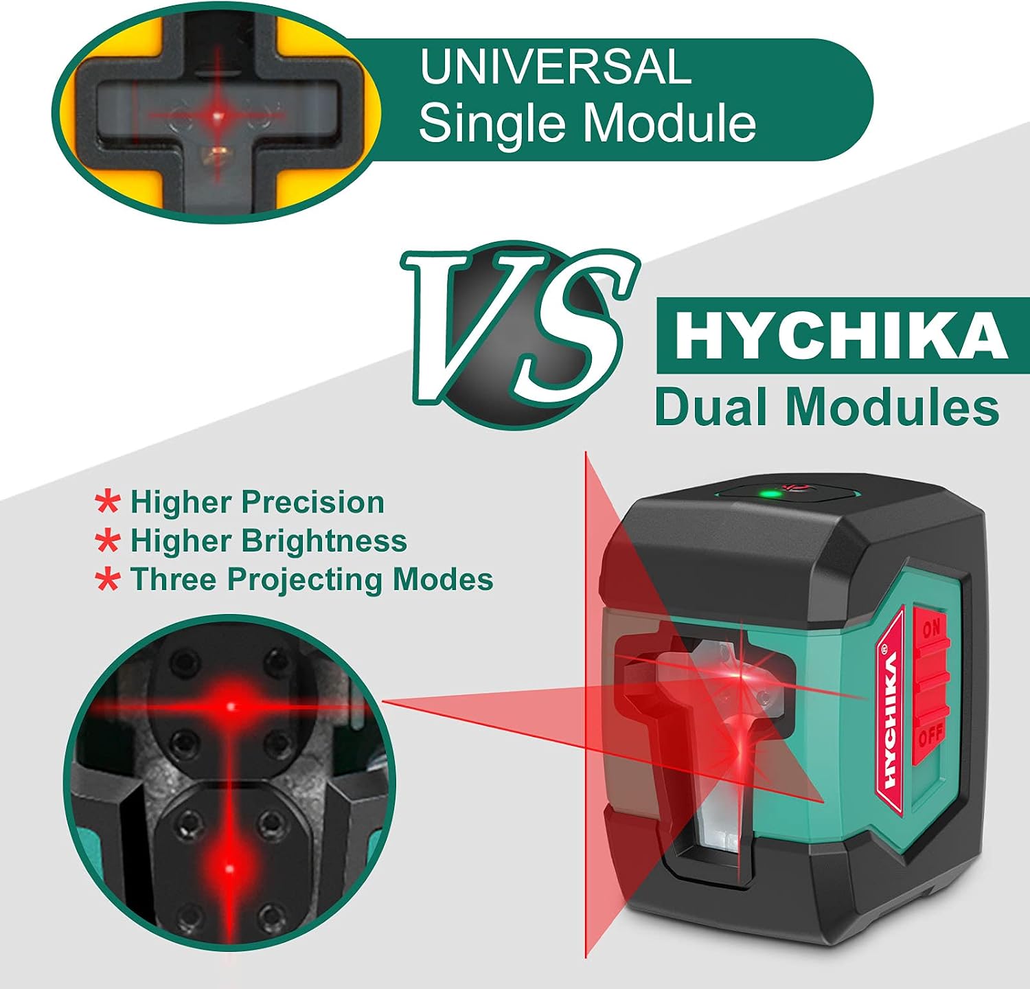 HYCHIKA livello laser verde autolivellante 45m croce