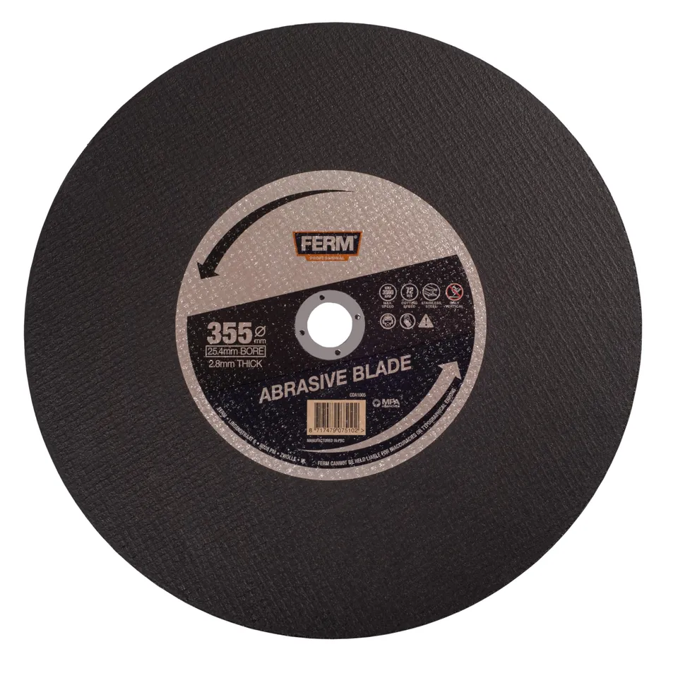 FERM COA1005 disco da taglio 355mm inox per troncatrice