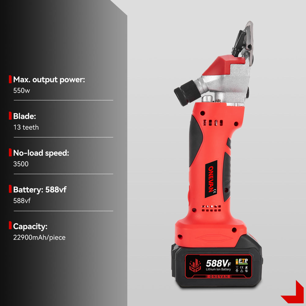 ONEVAN Home Appliances tosatrice ovini a batteria 550W 13 denti