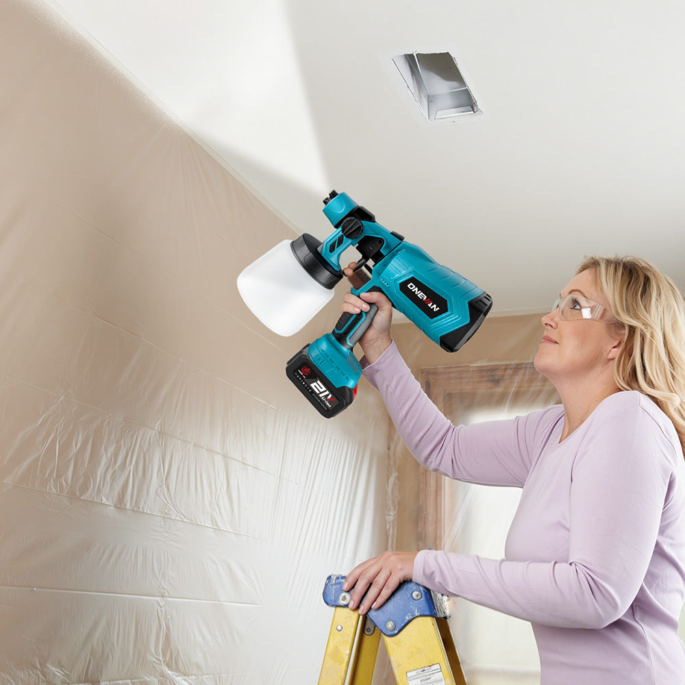 ONEVAN Home Improvement pistola a spruzzo 1000ml 2 batterie EU