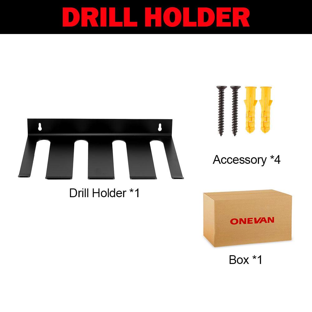 ONEVAN Storage Tools portautensili parete 42x28cm ferro nero