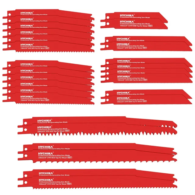 HYCHIKA lame gattuccio bimetalliche set 32 pezzi legno metallo