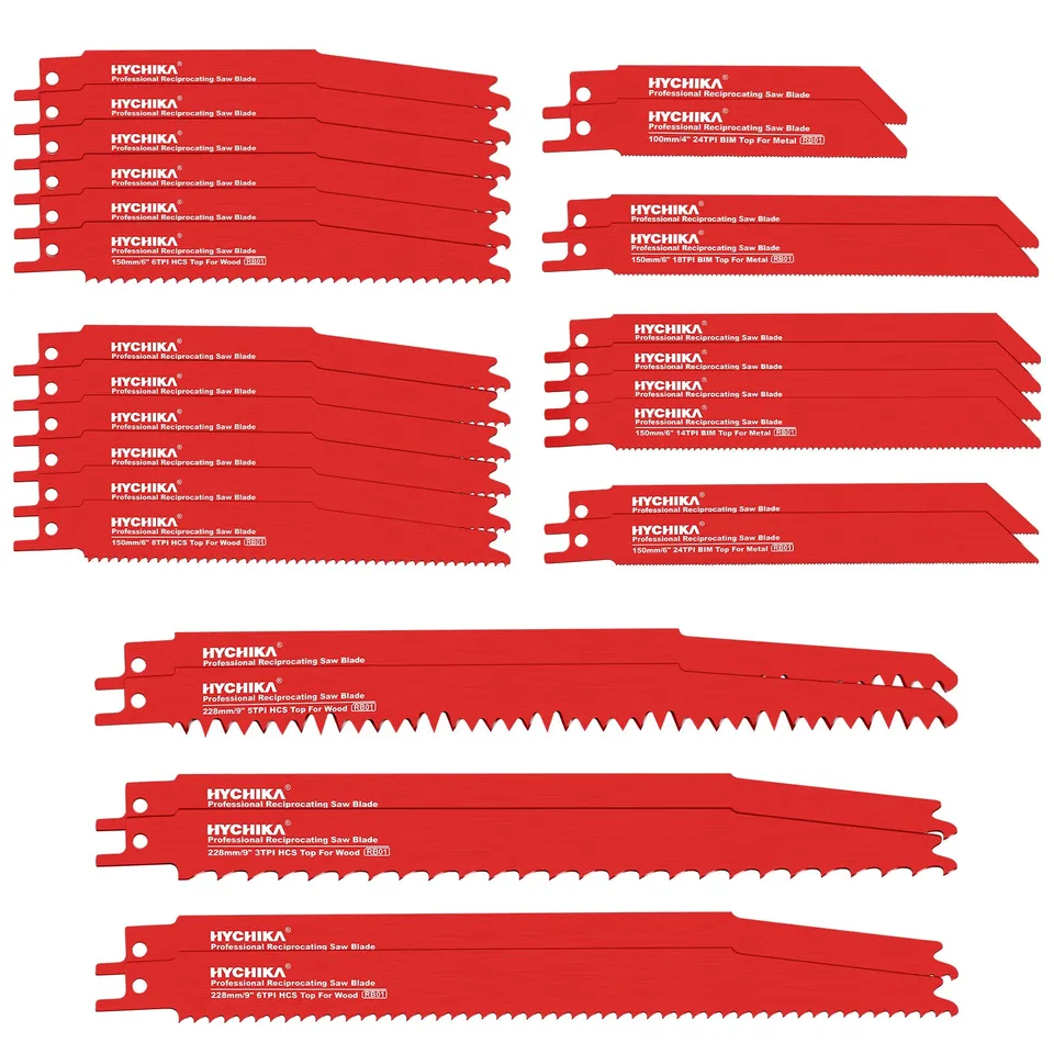 HYCHIKA lame gattuccio bimetalliche set 32 pezzi legno metallo
