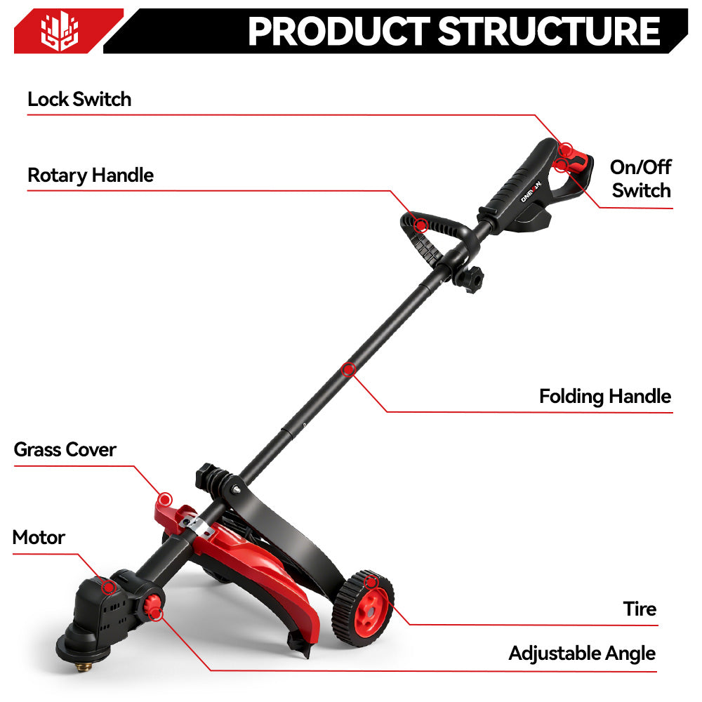 ONEVAN 10" Decespugliatore Brushless Solo Corpo per Makita 18V