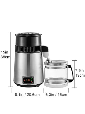 Sihao Home Appliance Distillatore Acqua 4L 750W Inox
