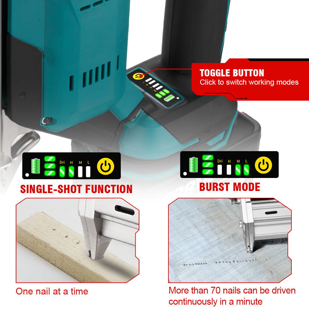 ONEVAN Woodworking Tools chiodatrice F30G 18V 2 batterie