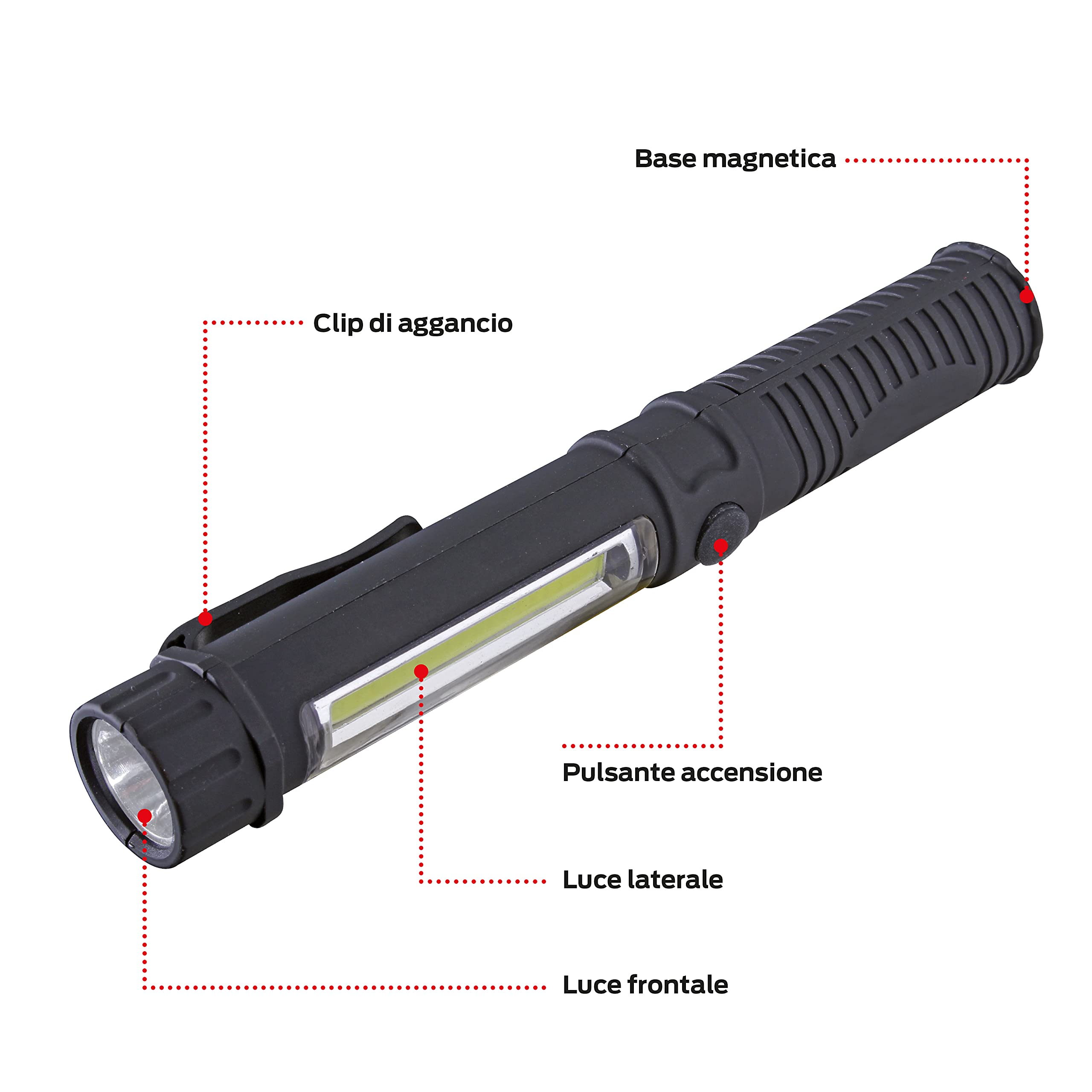 Valex Torcia LED a Penna 270 Lumen con Magnete