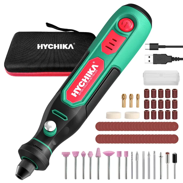 HYCHIKA Mini utensile rotativo 3.6V USB-C kit 89 pezzi