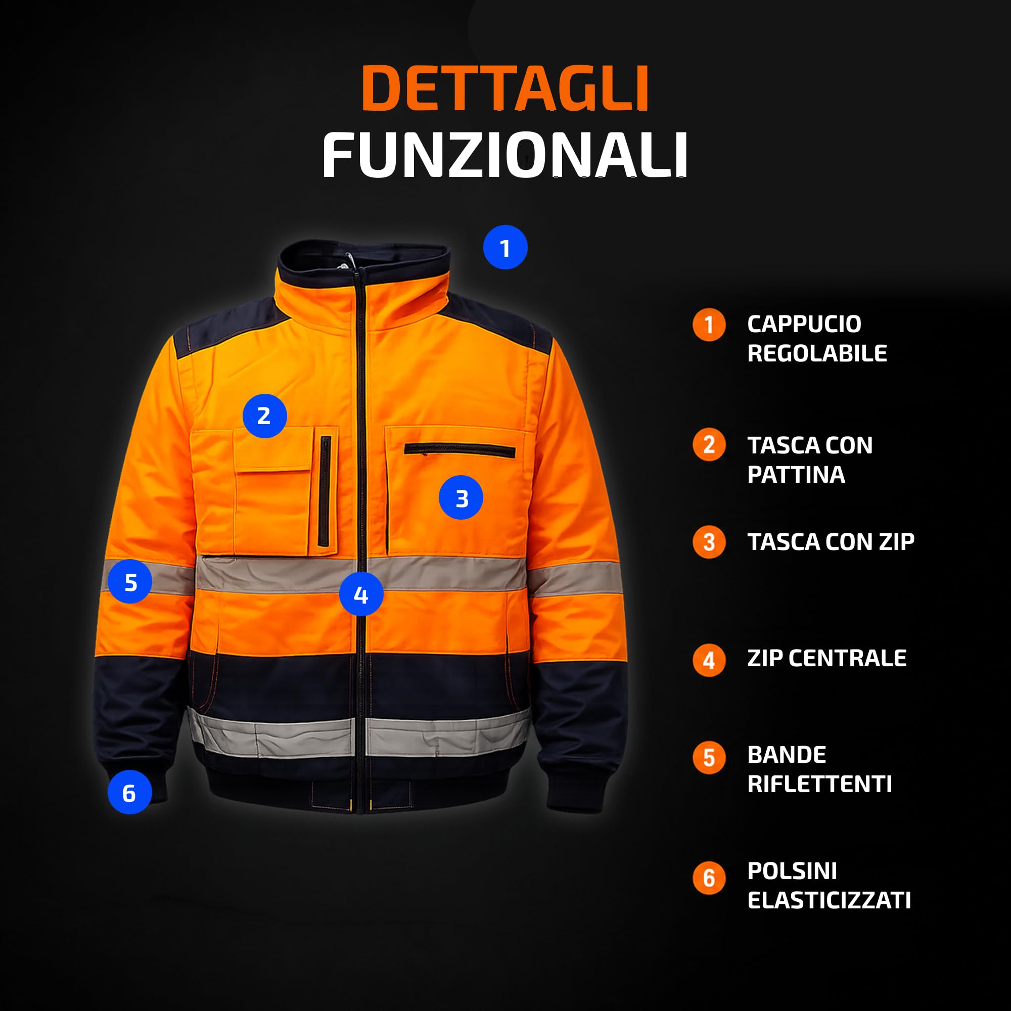 Ventux Giacca Alta Visibilità Softshell XXL Antipioggia