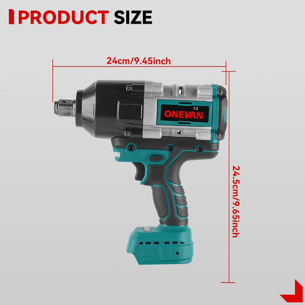 ONEVAN Automotive Tools chiave impulsi 3/4" 3100N·m 2 batterie