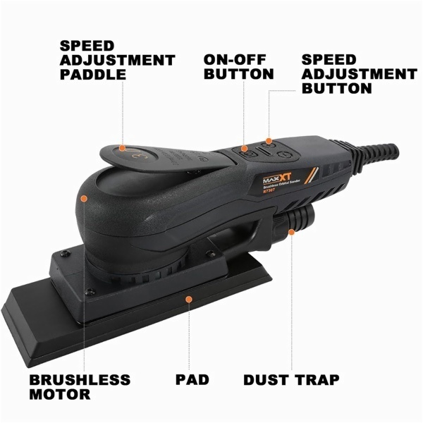 MAXXT MOS350R Levigatrice Orbitale 350W 10000 giri