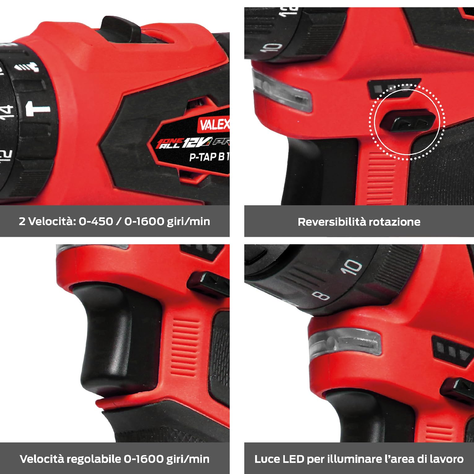 Valex OneAll P-TAP B 12 K1 Trapano 12V 2Ah 36Nm