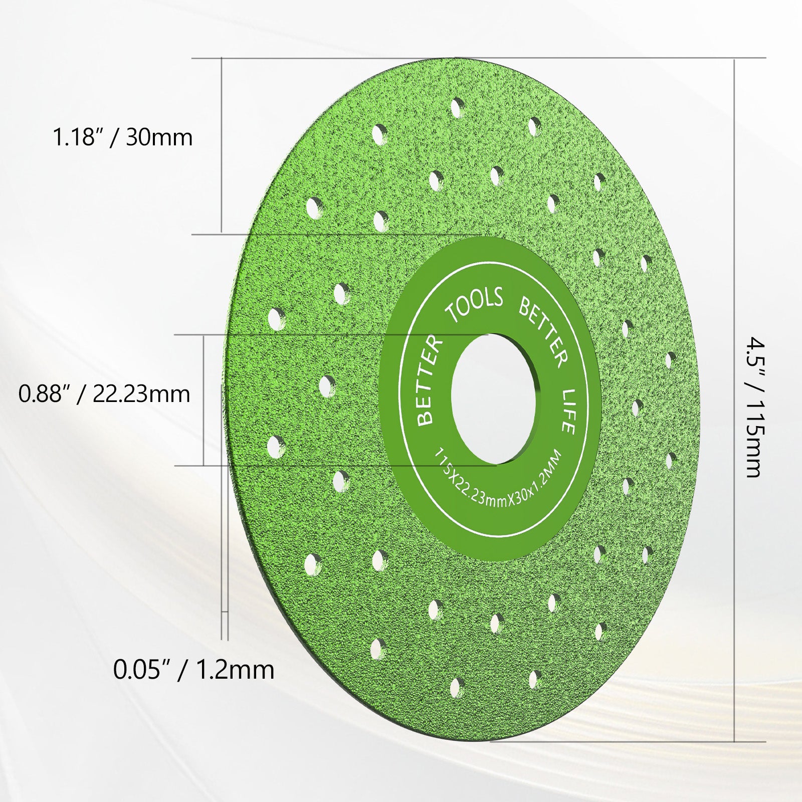 HYCHIKA set 5 dischi diamantati 115mm taglio + smerigliatura carrozzeria