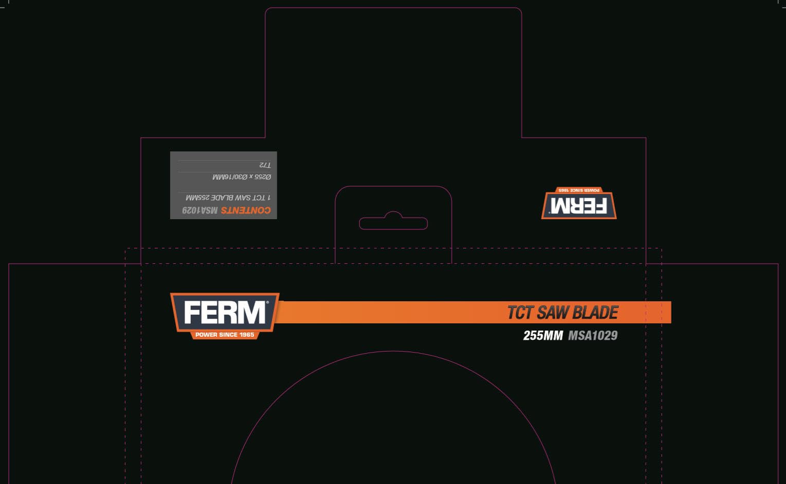 FERM MSA1029 Lama circolare 255mm 72 denti