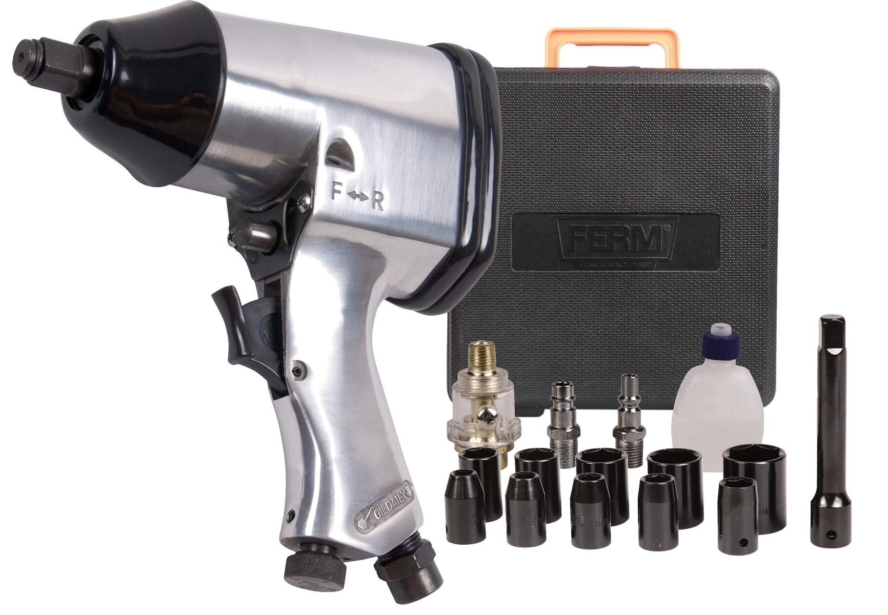 Ferm ATM1043 Avvitatore Pneumatico 1/2" 310Nm con Bussole