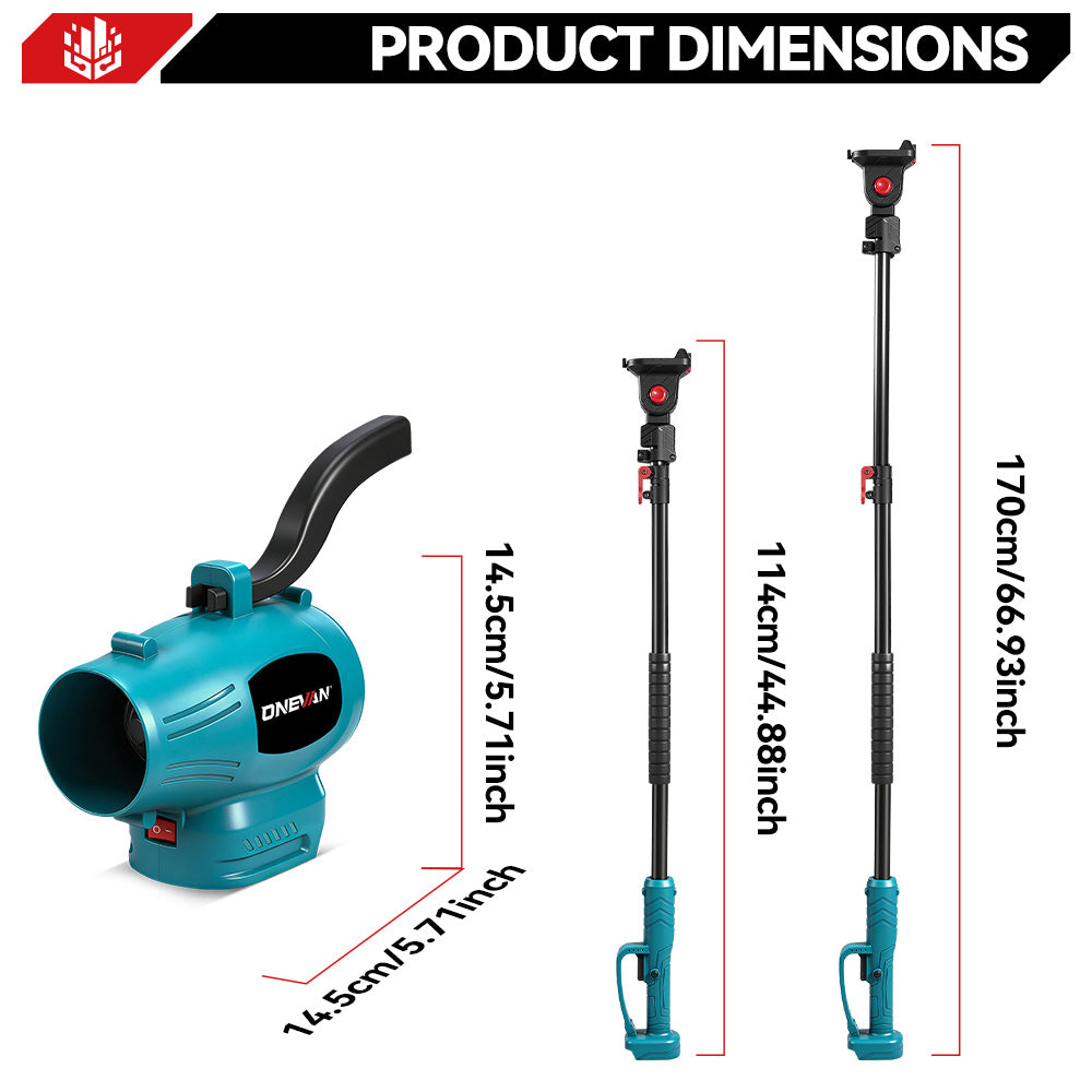 ONEVAN Garden Tools kit tagliaerba 3in1 14cm 2 batterie EU