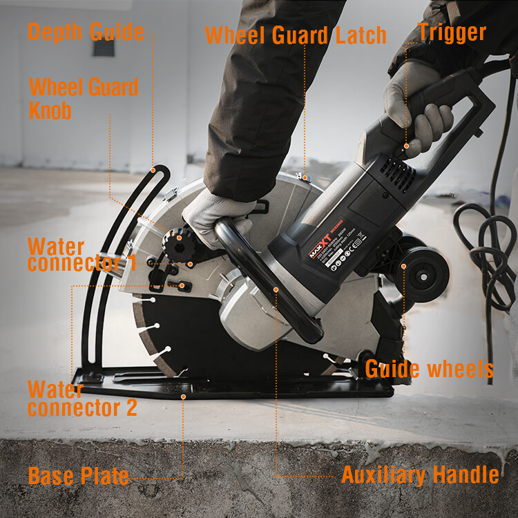 MAXXT Concrete Saw MCS2600 troncatrice cemento 355 mm 2600W