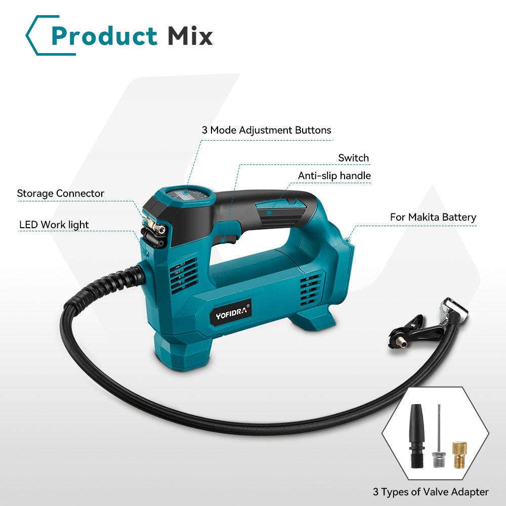 ONEVAN Cordless Tool Set kit gonfiatore + lucidatrice 3Ah